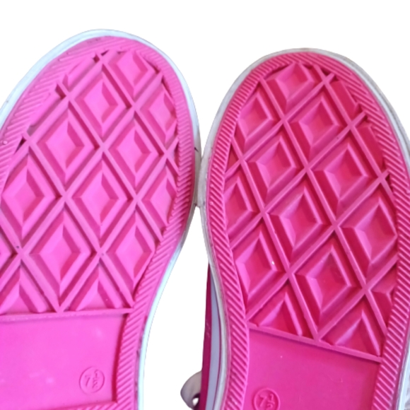 Bright Pink Canvas Low Tops - Picture 5 of 7